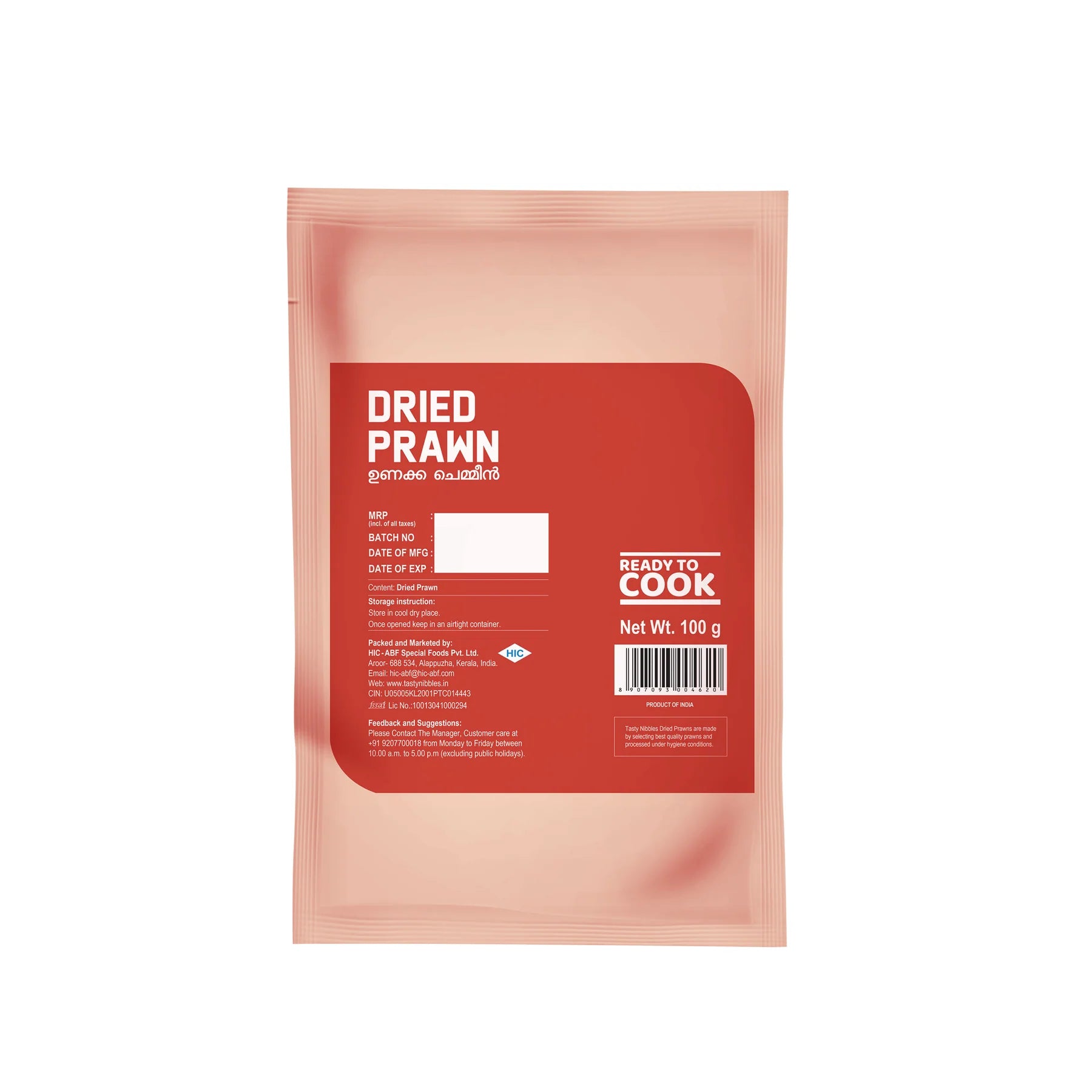 Dried Prawns With Head and Tail 100g